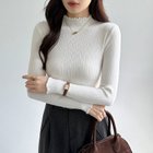 【ココモモ/COCOMOMO】のハイネック メロウフリル リブカットソー レディース フリルハイネック 長袖 ホワイト|ID: prp329100004741887 ipo3291000000034795279