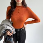 【ココモモ/COCOMOMO】のハイネック メロウフリル リブカットソー レディース フリルハイネック 長袖 オレンジ|ID: prp329100004741887 ipo3291000000034795284