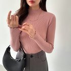 【ココモモ/COCOMOMO】のハイネック メロウフリル リブカットソー レディース フリルハイネック 長袖 ピンク|ID: prp329100004741887 ipo3291000000034795285