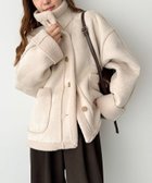 【キャナルジーン/CANAL JEAN】のEl mar フェイクムートンジャケット 人気、トレンドファッション・服の通販 founy(ファニー) ファッション Fashion レディースファッション Fashion for Women アウター Coat / Outerwear Collection レディースジャケット・軽アウター Jackets スタンド Stand Collar, Upright Stand パイピング Piping, Trim Design ポケット Pocket, Pocket Detail ムートン Shearling, Mouton 冬 Winter / This Winter thumbnail クリーム|ID: prp329100004741897 ipo3291000000034717915