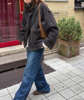 【キャナルジーン/CANAL JEAN】のEl mar フェイクムートンジャケット 人気、トレンドファッション・服の通販 founy(ファニー) ファッション Fashion レディースファッション Fashion for Women アウター Coat / Outerwear Collection レディースジャケット・軽アウター Jackets スタンド Stand Collar, Upright Stand パイピング Piping, Trim Design ポケット Pocket, Pocket Detail ムートン Shearling, Mouton 冬 Winter / This Winter |ID:prp329100004741897