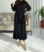 【クリア/clear】のウエストリボン裾フリルニットロングワンピース 人気、トレンドファッション・服の通販 founy(ファニー) ファッション Fashion レディースファッション Fashion for Women ワンピース Dresses フリル Frill, Ruffle フレア Flare, Flared リボン Ribbon, Bow 冬 Winter / This Winter thumbnail BK|ID: prp329100004741898 ipo3291000000034264067