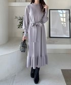 【クリア/clear】のウエストリボン裾フリルニットロングワンピース 人気、トレンドファッション・服の通販 founy(ファニー) ファッション Fashion レディースファッション Fashion for Women ワンピース Dresses フリル Frill, Ruffle フレア Flare, Flared リボン Ribbon, Bow 冬 Winter / This Winter thumbnail LAV|ID: prp329100004741898 ipo3291000000034264068
