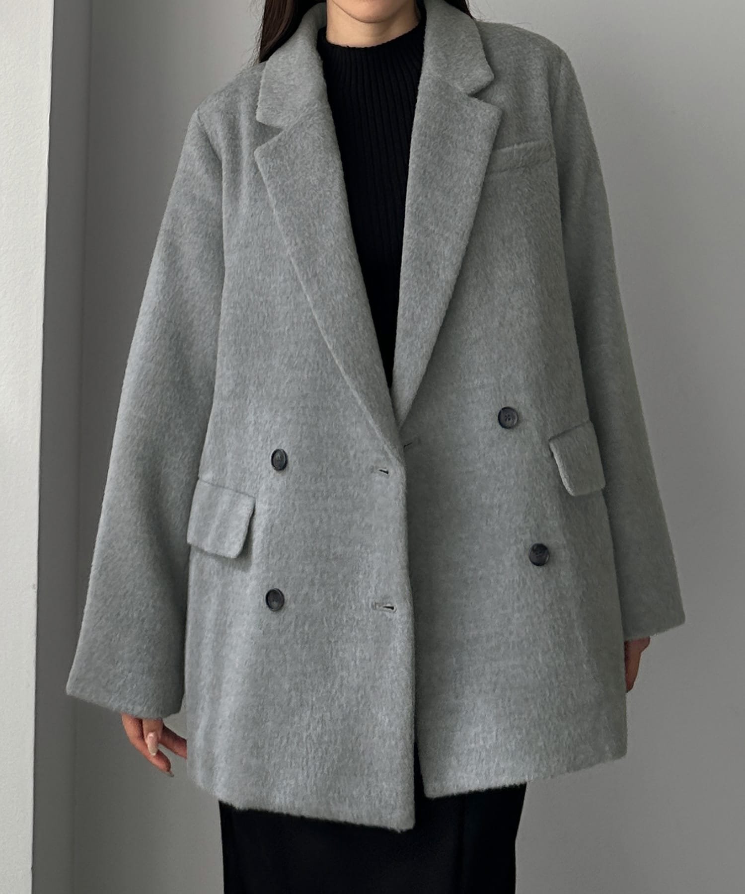 【ジュノア/JUNOAH】のLouere シャギーテーラードジャケットコート インテリア・キッズ・メンズ・レディースファッション・服の通販 founy(ファニー)  ファッション Fashion レディースファッション Fashion for Women アウター Coat / Outerwear Collection コート・ロングコート・ピーコート Long Coats, Peacoats & More レディースジャケット・軽アウター Jackets テーラードジャケット / 通勤・きれいめスタイル Tailored Jackets & Blazers グレー|ID: prp329100004741964 ipo3291000000034329390