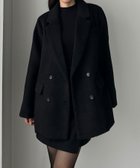 【ジュノア/JUNOAH】のLouere シャギーテーラードジャケットコート ブラック|ID: prp329100004741964 ipo3291000000034477358