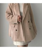 【ジュノア/JUNOAH】のLouere シャギーテーラードジャケットコート クリーム|ID: prp329100004741964 ipo3291000000034477359