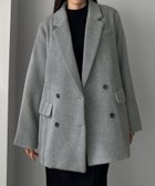 【ジュノア/JUNOAH】のLouere シャギーテーラードジャケットコート グレー|ID: prp329100004741964 ipo3291000000034477361