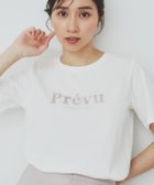 【インデックス/INDEX】のスパンコール刺繍ロゴTシャツ【洗濯機洗い可/接触冷感/UVケア】 オフホワイト|ID: prp329100004741967 ipo3291000000034264776