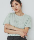 【インデックス/INDEX】のスパンコール刺繍ロゴTシャツ【洗濯機洗い可/接触冷感/UVケア】 ミントグリーン|ID: prp329100004741967 ipo3291000000034264780
