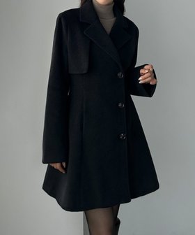 【ジュノア/JUNOAH】のLouere ミドル丈ウエストシェイプフレアコート 人気、トレンドファッション・服の通販 founy(ファニー) ファッション Fashion レディースファッション Fashion for Women アウター Coat / Outerwear Collection コート・ロングコート・ピーコート Long Coats, Peacoats & More ミドル Middle Length, Mid Height |ID:prp329100004741968
