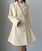 【ジュノア/JUNOAH】のLouere ミドル丈ウエストシェイプフレアコート アイボリー|ID: prp329100004741968 ipo3291000000034599769