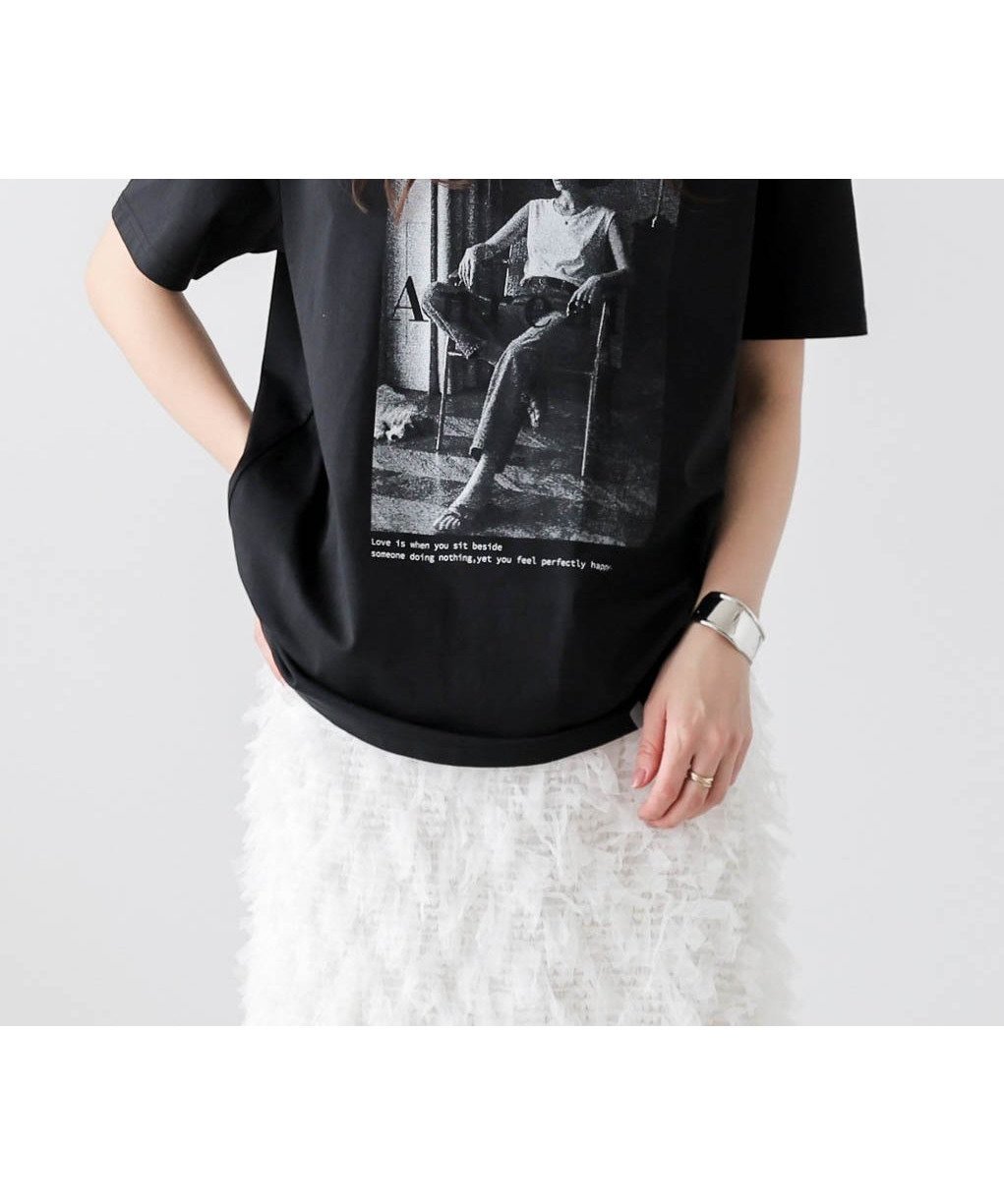 【ラジュール/Lajour】の【日本製】接触冷感 UVカットTシャツ インテリア・キッズ・メンズ・レディースファッション・服の通販 founy(ファニー) 　ファッション　Fashion　レディースファッション　Fashion for Women　トップス・カットソー　Cut & Sew Tops　シャツ・ブラウス・オフィスカジュアル　Elegant Blouses & Button-Ups　ロングTシャツ・Tシャツ　Longline T-Shirts & Tees　インナー　Innerwear　クラシカル　Classical, Vintage-Inspired　ジャケット　Jacket, Outerwear　プリント　Print, Printed Pattern　ベーシック　Basic, Essential　モノトーン　Monotone, Black and White　日本製　Made In Japan　夏　Summer　ブラック|ID: prp329100004741972 ipo3291000000034264804
