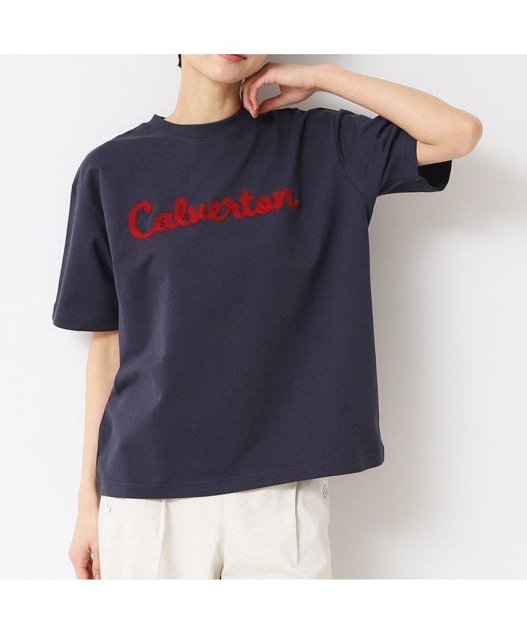 【デッサン/Dessin】の【ユニセックス】ロゴTシャツ インテリア・キッズ・メンズ・レディースファッション・服の通販 founy(ファニー) 　ファッション　Fashion　レディースファッション　Fashion for Women　トップス・カットソー　Cut & Sew Tops　シャツ・ブラウス・オフィスカジュアル　Elegant Blouses & Button-Ups　ロングTシャツ・Tシャツ　Longline T-Shirts & Tees　シルケット　Silket, Silky Cotton　スマート　Smart, Elegant　チェーン　Chain, Chain Strap　トレーナー　Sweatshirt, Trainer　メンズ　Men's, Menswear　半袖　Short Sleeve, Half Sleeve　定番　Standard, Basic Item　ネイビー|ID: prp329100004741981 ipo3291000000034264876