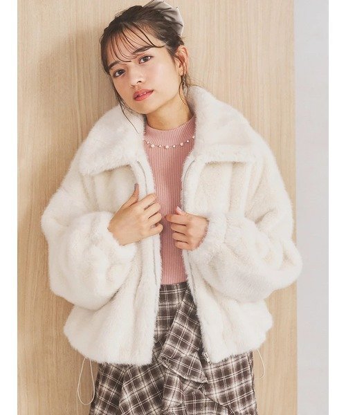 【ルディックパーク/LUDIC PARK】のドロストファーブルゾン インテリア・キッズ・メンズ・レディースファッション・服の通販 founy(ファニー) 　ファッション　Fashion　レディースファッション　Fashion for Women　アウター　Coat / Outerwear Collection　ブルゾンジャケット・スポーティアウター　Blouson Jackets　ドローストリング　Drawstring, Pull Cord　フロント　Front, Front Design　ブルゾン　Blouson, Bomber Jacket　アイボリー|ID: prp329100004741985 ipo3291000000034264892