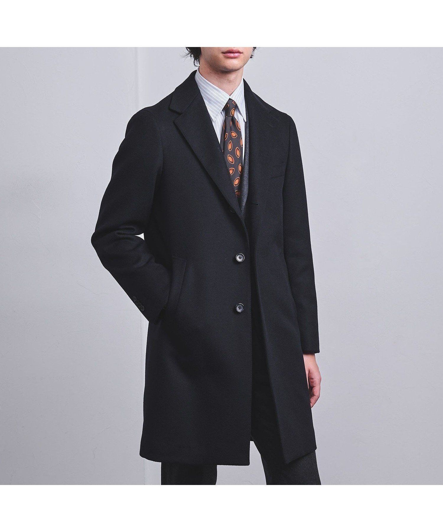 【ユナイテッドアローズ/UNITED ARROWS / MEN】のビーバー チェスターコート インテリア・キッズ・メンズ・レディースファッション・服の通販 founy(ファニー)  ファッション Fashion メンズファッション Fashion for Men エレガント 上品 Elegant シェイプ Shape, Slim Fit ショルダー Shoulder, Shoulder Strap ショート Short, Short Length ジャケット Jacket, Outerwear スーツ Suit, Formalwear チェスターコート Chester Coat, Long Coat トレンド Trend, Trending Now バランス Balance, Style Balance リラックス Relax, Relaxed Fit アウトレット Outlet / Clearance ビジネス 仕事 通勤 Business / Work / Commuting NAVY|ID: prp329100004741995 ipo3291000000034352600