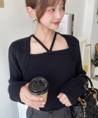 【モーメントプラス/moment+ / MEN】のホルターボレロ風ニットプルオーバー ブラック|ID: prp329100004742066 ipo3291000000034351874