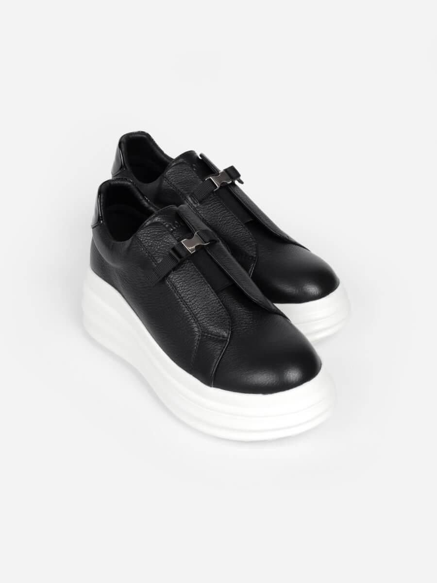 【ラシュッド/LASUD】の厚底レザースリッポンスニーカー 人気、トレンドファッション・服の通販 founy(ファニー) 　ファッション　Fashion　レディースファッション　Fashion for Women　スニーカー　Sneakers, Trainers　フロント　Front, Front Design　厚底　Platform Shoes　軽量　Lightweight, Ultra Light　 other-1|ID: prp329100004742072 ipo3291000000034265732