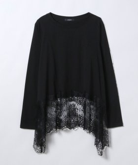 【ジーナシス/JEANASiS】のレースドッキングロンTEE 人気、トレンドファッション・服の通販 founy(ファニー) ファッション Fashion レディースファッション Fashion for Women トップス・カットソー Cut & Sew Tops ロングTシャツ・Tシャツ Longline T-Shirts & Tees イレヘム Irregular Hemline カーディガン Cardigan, Knitwear シンプル Simple, Minimal ジャケット Jacket, Outerwear スウェット / スエット Sweatshirt, Sweatwear ストレート Straight, Straight Cut ドッキング Docking, Mixed Material レース Lace, Lace Fabric A/W・秋冬 Autumn/Winter 長袖 Long Sleeve, Full Sleeve |ID:prp329100004742147