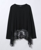 【ジーナシス/JEANASiS】のレースドッキングロンTEE 人気、トレンドファッション・服の通販 founy(ファニー) ファッション Fashion レディースファッション Fashion for Women トップス・カットソー Cut & Sew Tops ロングTシャツ・Tシャツ Longline T-Shirts & Tees イレヘム Irregular Hemline カーディガン Cardigan, Knitwear シンプル Simple, Minimal ジャケット Jacket, Outerwear スウェット / スエット Sweatshirt, Sweatwear ストレート Straight, Straight Cut ドッキング Docking, Mixed Material レース Lace, Lace Fabric A/W・秋冬 Autumn/Winter 長袖 Long Sleeve, Full Sleeve thumbnail ブラック|ID: prp329100004742147 ipo3291000000034266470