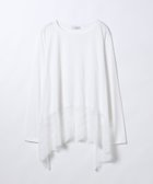 【ジーナシス/JEANASiS】のレースドッキングロンTEE 人気、トレンドファッション・服の通販 founy(ファニー) ファッション Fashion レディースファッション Fashion for Women トップス・カットソー Cut & Sew Tops ロングTシャツ・Tシャツ Longline T-Shirts & Tees イレヘム Irregular Hemline カーディガン Cardigan, Knitwear シンプル Simple, Minimal ジャケット Jacket, Outerwear スウェット / スエット Sweatshirt, Sweatwear ストレート Straight, Straight Cut ドッキング Docking, Mixed Material レース Lace, Lace Fabric A/W・秋冬 Autumn/Winter 長袖 Long Sleeve, Full Sleeve thumbnail ホワイト|ID: prp329100004742147 ipo3291000000034266471