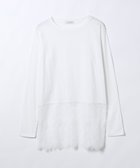 【ジーナシス/JEANASiS】のレースドッキングロンTEE 人気、トレンドファッション・服の通販 founy(ファニー) ファッション Fashion レディースファッション Fashion for Women トップス・カットソー Cut & Sew Tops ロングTシャツ・Tシャツ Longline T-Shirts & Tees イレヘム Irregular Hemline カーディガン Cardigan, Knitwear シンプル Simple, Minimal ジャケット Jacket, Outerwear スウェット / スエット Sweatshirt, Sweatwear ストレート Straight, Straight Cut ドッキング Docking, Mixed Material レース Lace, Lace Fabric A/W・秋冬 Autumn/Winter 長袖 Long Sleeve, Full Sleeve thumbnail ホワイト系|ID: prp329100004742147 ipo3291000000034266472