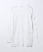 【ジーナシス/JEANASiS】のレースドッキングロンTEE 人気、トレンドファッション・服の通販 founy(ファニー) ファッション Fashion レディースファッション Fashion for Women トップス・カットソー Cut & Sew Tops ロングTシャツ・Tシャツ Longline T-Shirts & Tees イレヘム Irregular Hemline カーディガン Cardigan, Knitwear シンプル Simple, Minimal ジャケット Jacket, Outerwear スウェット / スエット Sweatshirt, Sweatwear ストレート Straight, Straight Cut ドッキング Docking, Mixed Material レース Lace, Lace Fabric A/W・秋冬 Autumn/Winter 長袖 Long Sleeve, Full Sleeve thumbnail ホワイト系|ID: prp329100004742147 ipo3291000000034889125