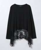 【ジーナシス/JEANASiS】のレースドッキングロンTEE 人気、トレンドファッション・服の通販 founy(ファニー) ファッション Fashion レディースファッション Fashion for Women トップス・カットソー Cut & Sew Tops ロングTシャツ・Tシャツ Longline T-Shirts & Tees イレヘム Irregular Hemline カーディガン Cardigan, Knitwear シンプル Simple, Minimal ジャケット Jacket, Outerwear スウェット / スエット Sweatshirt, Sweatwear ストレート Straight, Straight Cut ドッキング Docking, Mixed Material レース Lace, Lace Fabric A/W・秋冬 Autumn/Winter 長袖 Long Sleeve, Full Sleeve thumbnail ブラック|ID: prp329100004742147 ipo3291000000034889127