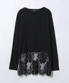 【ジーナシス/JEANASiS】のレースドッキングロンTEE 人気、トレンドファッション・服の通販 founy(ファニー) ファッション Fashion レディースファッション Fashion for Women トップス・カットソー Cut & Sew Tops ロングTシャツ・Tシャツ Longline T-Shirts & Tees イレヘム Irregular Hemline カーディガン Cardigan, Knitwear シンプル Simple, Minimal ジャケット Jacket, Outerwear スウェット / スエット Sweatshirt, Sweatwear ストレート Straight, Straight Cut ドッキング Docking, Mixed Material レース Lace, Lace Fabric A/W・秋冬 Autumn/Winter 長袖 Long Sleeve, Full Sleeve thumbnail ブラック系|ID: prp329100004742147 ipo3291000000034889128
