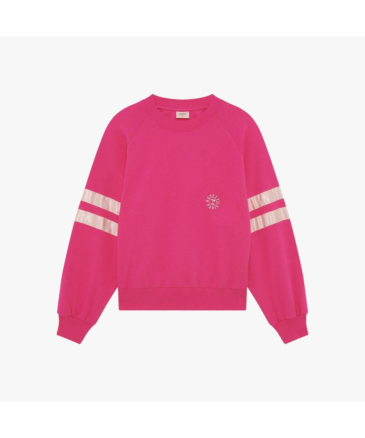【レペット/repetto】のSatin sweatshirt インテリア・キッズ・メンズ・レディースファッション・服の通販 founy(ファニー) 　ファッション　Fashion　レディースファッション　Fashion for Women　トップス・カットソー　Cut & Sew Tops　シャツ・ブラウス・オフィスカジュアル　Elegant Blouses & Button-Ups　レディースパーカー・カジュアルフーディー　Casual Hoodies & Sweatshirts　ロングTシャツ・Tシャツ　Longline T-Shirts & Tees　スウェット・クルーネックトップス　Sweatshirts & Crewnecks / Relaxed Fit Sweat Tops　サテン　Satin, Glossy Fabric　Fushia|ID: prp329100004742153 ipo3291000000034266520
