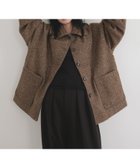 【リアン/Lian】のヘリンボーンパイピングカバーオールジャケット ブラウン|ID: prp329100004742280 ipo3291000000034488276