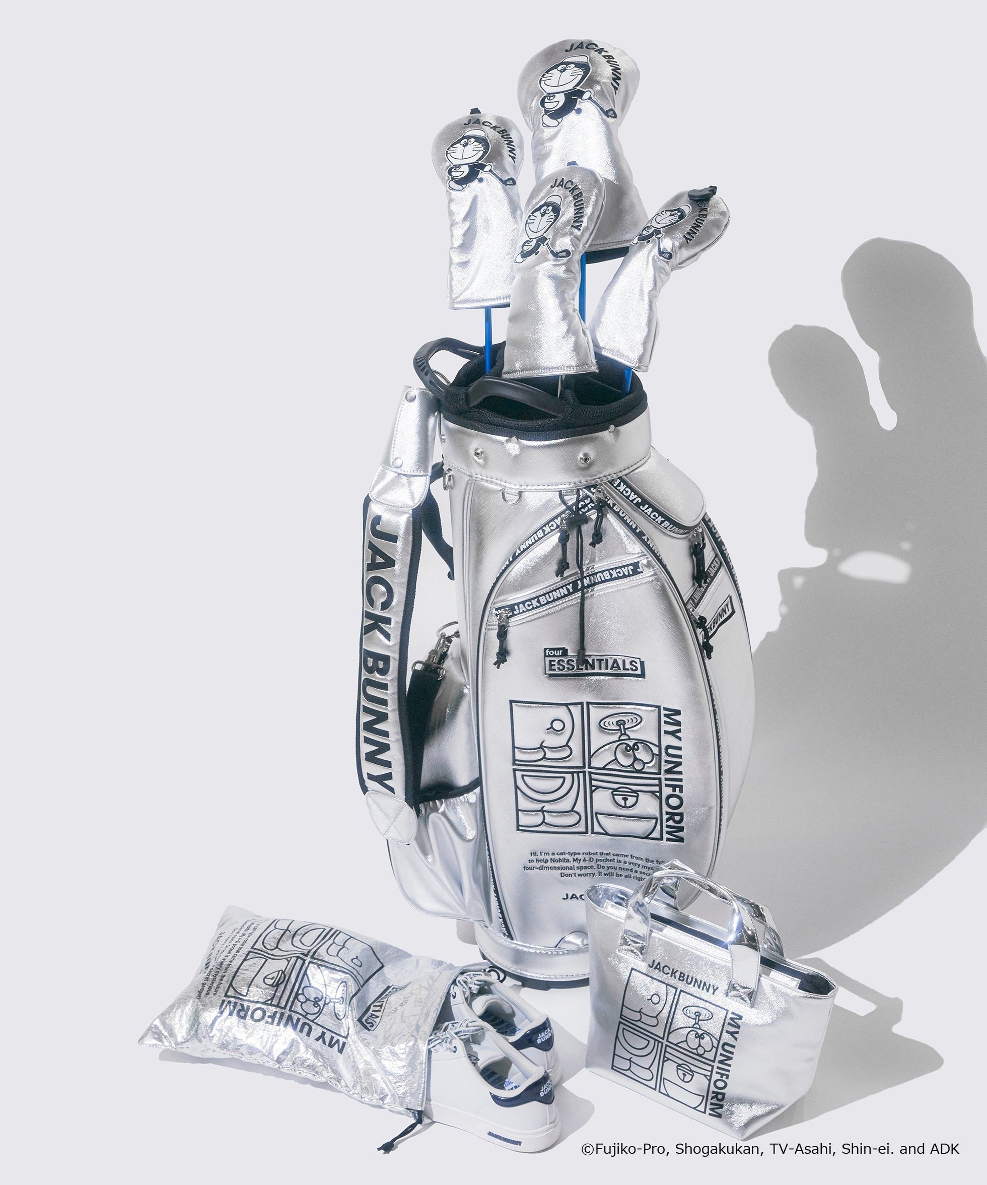 【ジャックバニー/Jack Bunny / MEN】のメタリックキャディバッグセット (46インチ対応) (UNISEX) インテリア・キッズ・メンズ・レディースファッション・服の通販 founy(ファニー) 　ファッション　Fashion　メンズファッション　Fashion for Men　バッグ　Bags　アクセサリー　Fashion Accessories　キャラクター　Character, Licensed Characters　クッション　Cushion, Throw Pillow　コレクション　Collection, Seasonal Line　巾着　Drawstring Bag, Kinchaku　ショルダー　Shoulder, Shoulder Strap　スペシャル　Special, Limited Edition　プレート　Plate, Dish　ポケット　Pocket, Pocket Detail　ユニセックス　Unisex, Genderless　ラウンド　Round, Round Neck　ゴルフ　Golf　メタリック|ID: prp329100004742293 ipo3291000000034934003