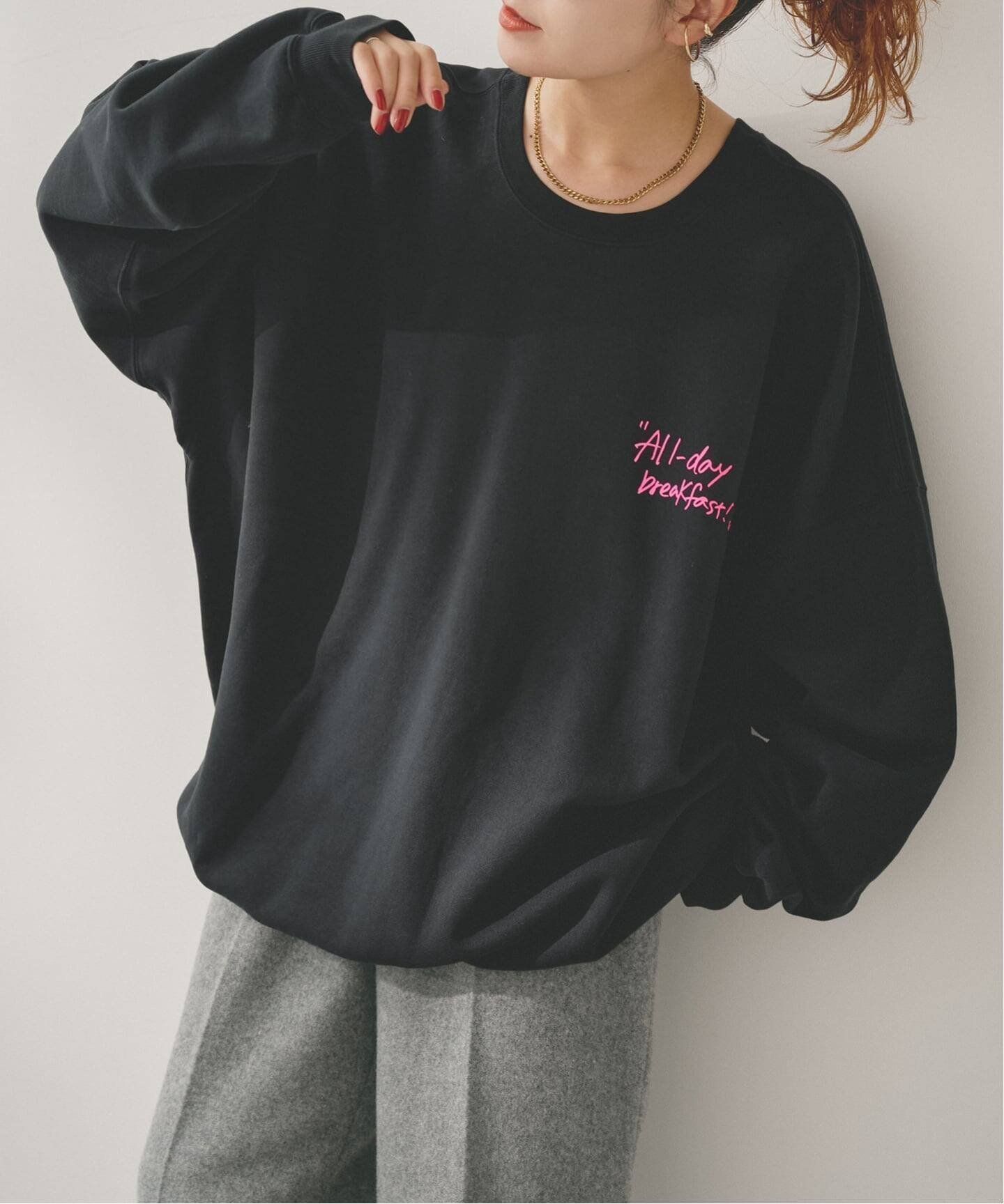 【スピック&スパン/Spick & Span】のHiguchi*S2wayオーバーサイズスウェット 人気、トレンドファッション・服の通販 founy(ファニー) 　ファッション　Fashion　レディースファッション　Fashion for Women　トップス・カットソー　Cut & Sew Tops　レディースパーカー・カジュアルフーディー　Casual Hoodies & Sweatshirts　スウェット・クルーネックトップス　Sweatshirts & Crewnecks / Relaxed Fit Sweat Tops　コレクション　Collection, Seasonal Line　シンプル　Simple, Minimal　ジャケット　Jacket, Outerwear　ネオン　Neon, Neon Color　人気　Popular, Best Seller　プリント　Print, Printed Pattern　マフラー　Scarf, Muffler　A/W・秋冬　Autumn/Winter　 other-1|ID: prp329100004742294 ipo3291000000034268253
