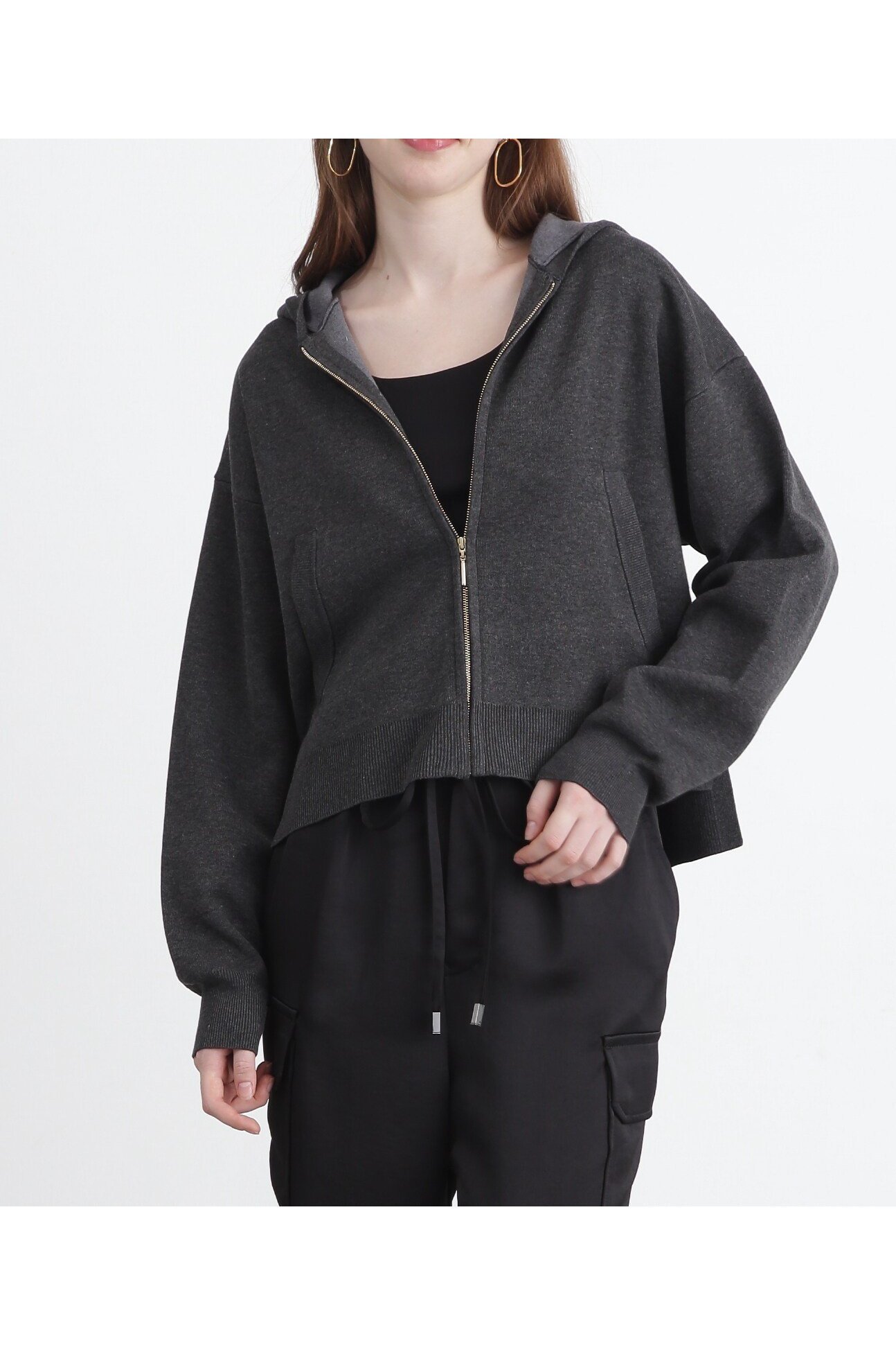 【ピンキーアンドダイアン/Pinky&Dianne】のニットダンボールパーカー 人気、トレンドファッション・服の通販 founy(ファニー) 　ファッション　Fashion　レディースファッション　Fashion for Women　トップス・カットソー　Cut & Sew Tops　ニット　Knit Tops & Sweaters　レディースパーカー・カジュアルフーディー　Casual Hoodies & Sweatshirts　エアリー　Airy Texture　スタンダード　Standard, Basic　ストレッチ　Stretch, Stretchy Fabric　スピンドル　Spindle, Drawcord　タイトスカート　Pencil Skirt, Tight Skirt　パーカー　Hoodie, Parka　フォルム　Silhouette, Form　フレア　Flare, Flared　ブルゾン　Blouson, Bomber Jacket　ボトム　Bottoms, Lower Wear　マーメイド　Mermaid, Fishtail Silhouette　 other-1|ID: prp329100004742303 ipo3291000000034268348