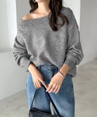 【アンドミー/andme】のボリューム袖 オフショルダー ニット トップス グレー|ID: prp329100004742316 ipo3291000000034268471