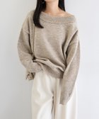 【アンドミー/andme】のボリューム袖 オフショルダー ニット トップス ベージュ|ID: prp329100004742316 ipo3291000000034268473