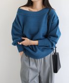 【アンドミー/andme】のボリューム袖 オフショルダー ニット トップス ブルー|ID: prp329100004742316 ipo3291000000034268475