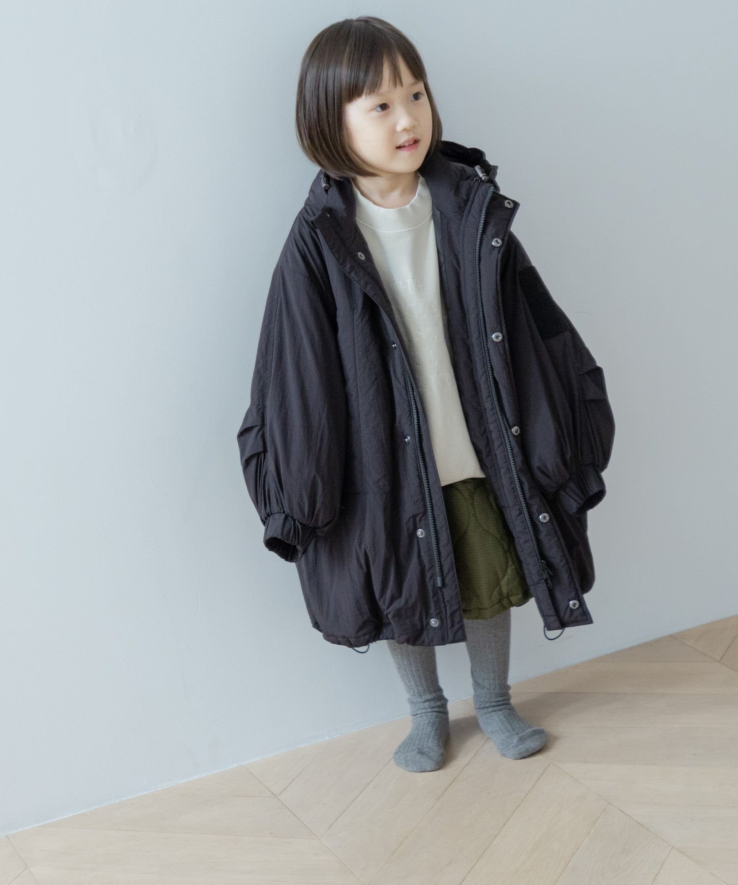 【ローリーズファーム/LOWRYS FARM / KIDS】のモンスターコート 人気、トレンドファッション・服の通販 founy(ファニー) 　ファッション　Fashion　キッズファッション　Fashion for Kids　アウター　Coat Outerwear /Kids　ロング　Long, Long-Length　ワッシャー　Washer, Crinkled Finish　 other-1|ID: prp329100004742318 ipo3291000000034961535