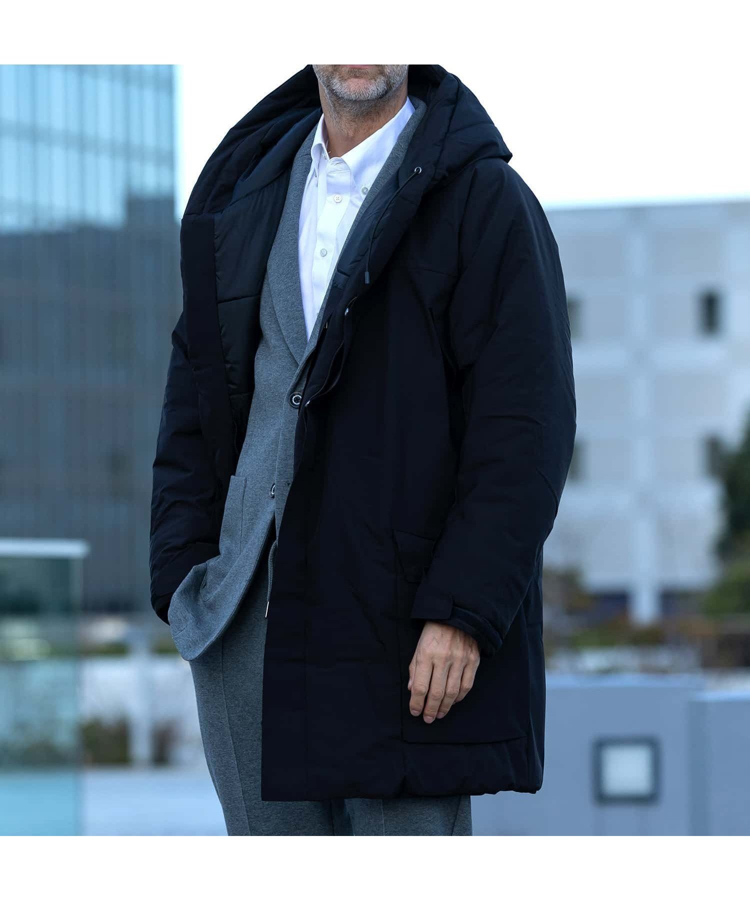 【シフォン/SHIFFON / MEN】のJH junhashimoto/ハイパフォーマンスジャケット/透湿 / 防水 インテリア・キッズ・メンズ・レディースファッション・服の通販 founy(ファニー)  ファッション Fashion メンズファッション Fashion for Men イタリア Italy 軽量 Lightweight, Ultra Light シンプル Simple, Minimal ジャケット Jacket, Outerwear ストレッチ Stretch, Stretchy Fabric ダウン Down, Puffer ダブル Double, Double-Breasted フラップ Flap, Flap Pocket フロント Front, Front Design ポケット Pocket, Pocket Detail 防寒 Cold Protection, Winter-Ready リラックス Relax, Relaxed Fit エレガント 上品 Elegant ビジネス 仕事 通勤 Business / Work / Commuting black|ID: prp329100004742336 ipo3291000000034351877