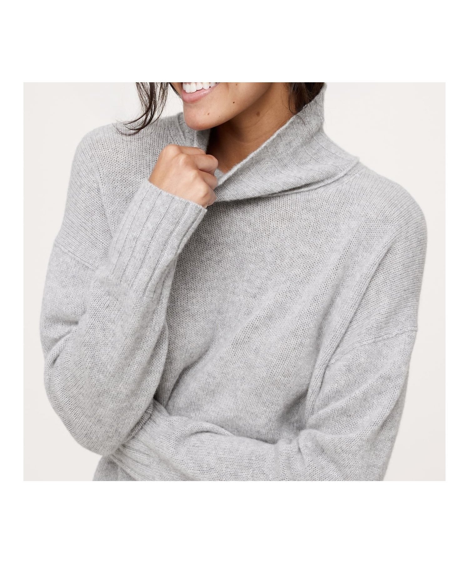 【バナナ リパブリック/BANANA REPUBLIC】のリラックス カシミヤ タートルネック セーター インテリア・キッズ・メンズ・レディースファッション・服の通販 founy(ファニー) 　ファッション　Fashion　レディースファッション　Fashion for Women　トップス・カットソー　Cut & Sew Tops　タートルネック・ハイネックトップス　Turtlenecks & High-Neck Tops　セーター　Sweater, Knitwear　タートルネック　Turtleneck, High Neck　プリント　Print, Printed Pattern　リラックス　Relax, Relaxed Fit　LIGHT_GREY_HEATHER|ID: prp329100004742567 ipo3291000000034270889