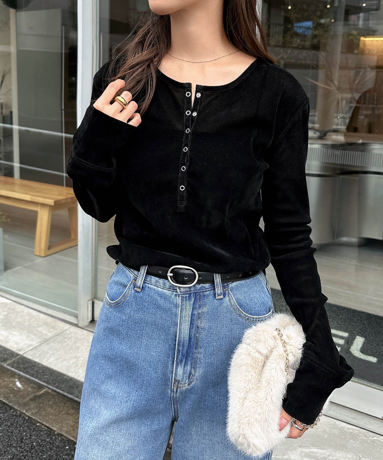 【アンドミー/andme】のベロア チュール ヘンリーネック 長袖 トップス 人気、トレンドファッション・服の通販 founy(ファニー) ファッション Fashion レディースファッション Fashion for Women トップス・カットソー Cut & Sew Tops ベロアトップス Velour Tops / Velvet-Look Items ギャザー Gathered, Ruffled サロペット Overalls, Salopette チュール Tulip, Tulip Motif トレンド Trend, Trending Now 長袖 Long Sleeve, Full Sleeve フィット Fit, Slim Fit ベロア Velour, Soft Velvet other-1|ID: prp329100004742598 ipo3291000000034728384