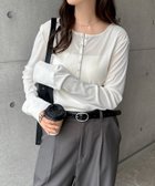 【アンドミー/andme】のベロア チュール ヘンリーネック 長袖 トップス アイボリー|ID: prp329100004742598 ipo3291000000034800218