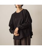 【メイソングレイ/MAYSON GREY】のポンチローマラウンドヘム裾ドッキングプルオーバー≪洗濯機で洗える≫ ブラック|ID: prp329100004742613 ipo3291000000034271444