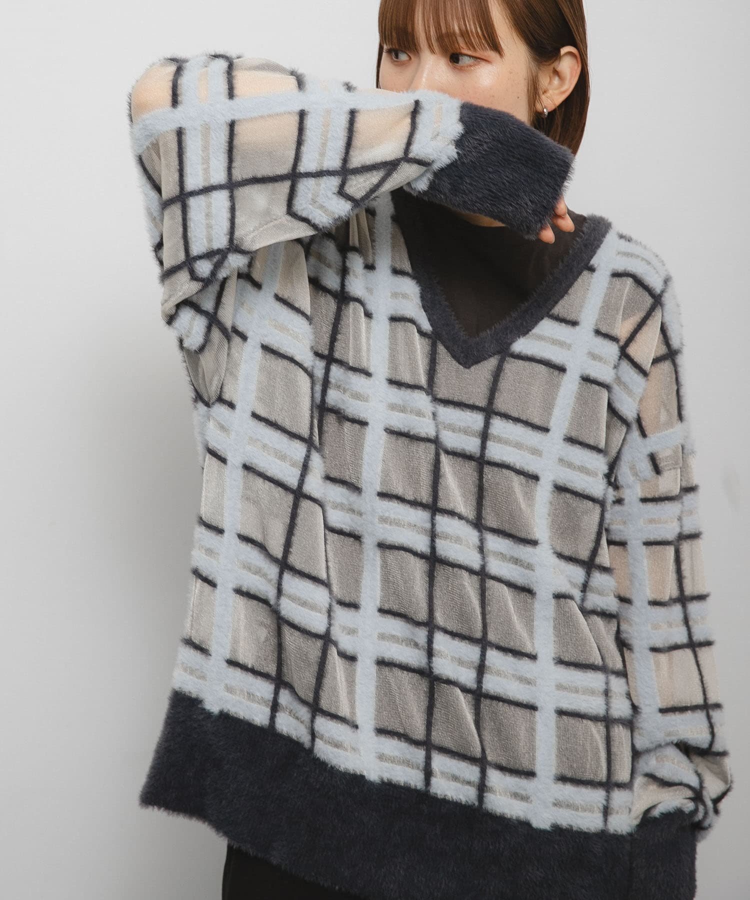 【ケービーエフ/KBF / URBAN RESEARCH】のシアーチェックフェザーニット 人気、トレンドファッション・服の通販 founy(ファニー)  ファッション Fashion レディースファッション Fashion for Women トップス・カットソー Cut & Sew Tops ニット Knit Tops & Sweaters 2025年 2025 2025-2026秋冬・A/W Autumn/Winter 2025–26 AW25–26 冬 Winter / This Winter インナー Innerwear シアー Sheer, See-Through チェック Check, Plaid, Tartan デコルテ Décolleté, Neckline フェザー Feather, Feather Detail ベーシック Basic, Essential ボトム Bottoms, Lower Wear A/W・秋冬 Autumn/Winter  other-1|ID: prp329100004742625 ipo3291000000034271549