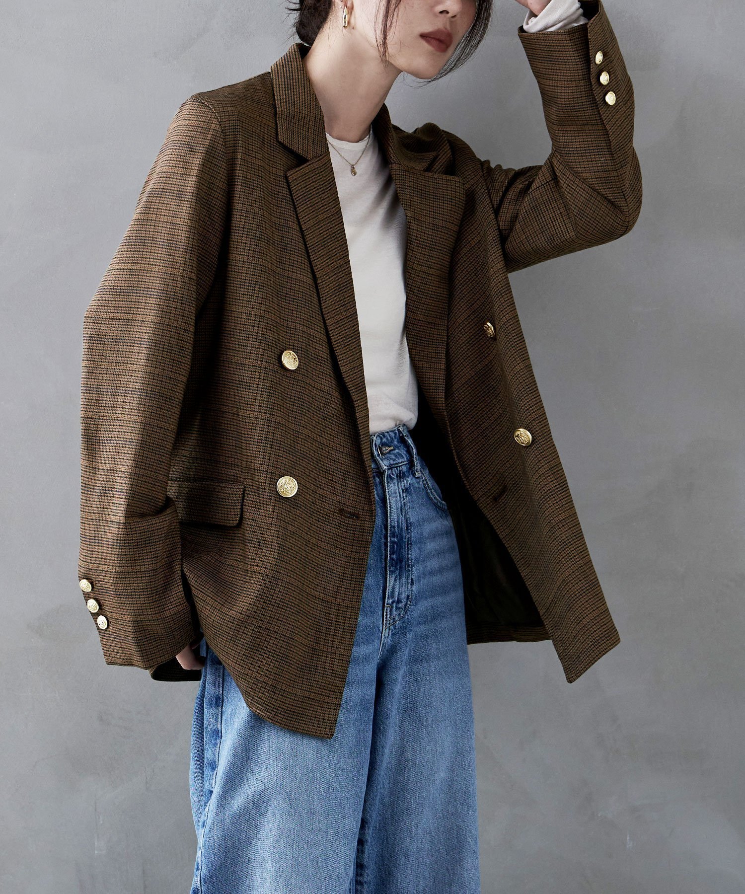 【ビーフラット/bflat】のトラディショナルツイルテーラードジャケット 人気、トレンドファッション・服の通販 founy(ファニー) 　ファッション　Fashion　レディースファッション　Fashion for Women　アウター　Coat / Outerwear Collection　レディースジャケット・軽アウター　Jackets　テーラードジャケット / 通勤・きれいめスタイル　Tailored Jackets & Blazers　クラシック　Classic, Timeless Style　シンプル　Simple, Minimal　ジャケット　Jacket, Outerwear　ストライプ　Stripe, Striped Pattern　タートル　Turtleneck, Turtle Collar　ダブル　Double, Double-Breasted　デニム　Denim, Jeans Material　トレンド　Trend, Trending Now　バランス　Balance, Style Balance　ボトム　Bottoms, Lower Wear　ポケット　Pocket, Pocket Detail　マニッシュ　Mannish, Boyish　無地　Plain, Solid Color　おすすめ　Recommended / Our Picks　 other-1|ID: prp329100004742668 ipo3291000000034272034
