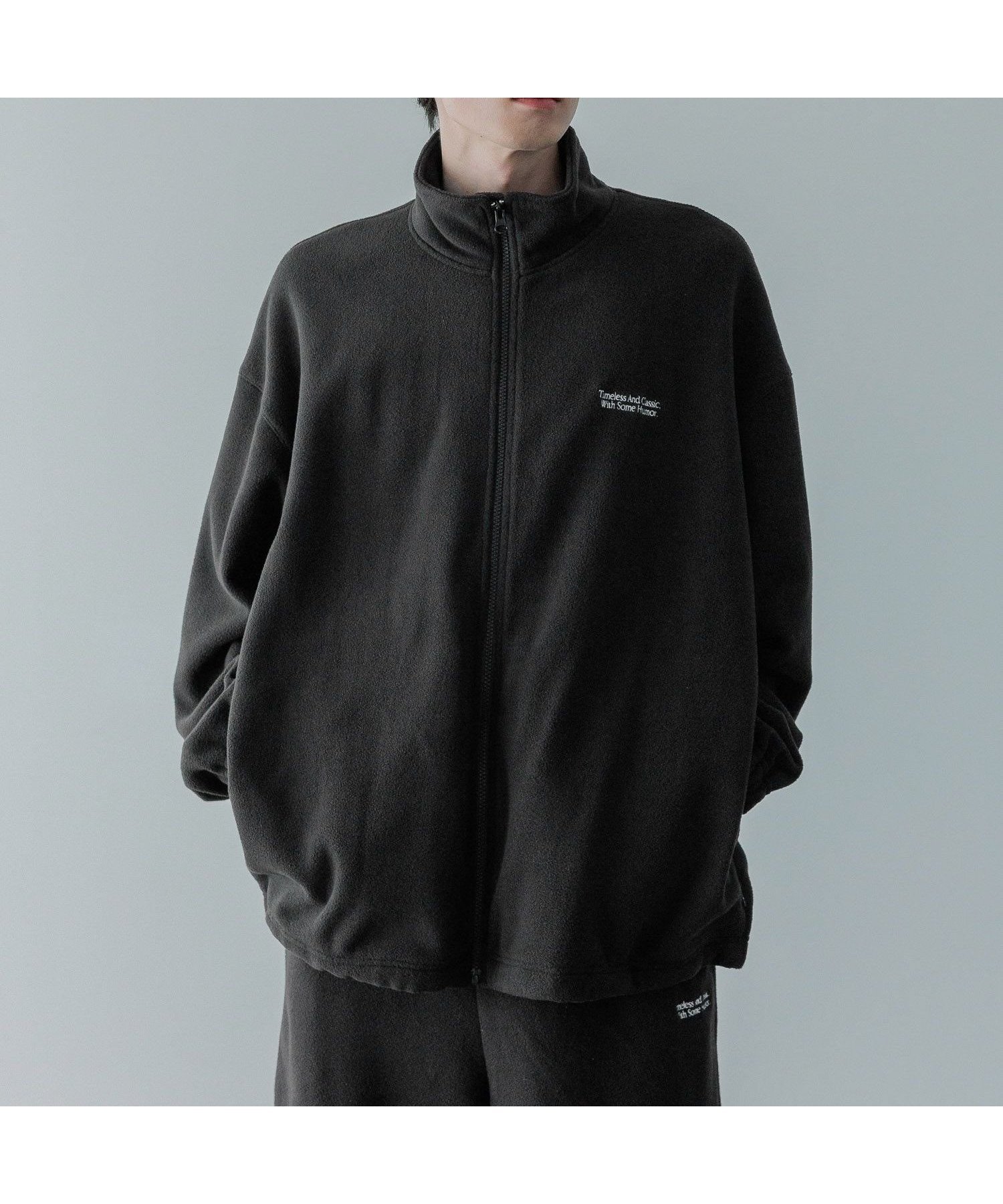 【ローリーズファーム/LOWRYS FARM】のFLEECE ZIP ブルゾン インテリア・キッズ・メンズ・レディースファッション・服の通販 founy(ファニー)  ファッション Fashion レディースファッション Fashion for Women アウター Coat / Outerwear Collection ブルゾンジャケット・スポーティアウター Blouson Jackets ブルゾン Blouson, Bomber Jacket メッシュ Mesh, Net Fabric ルーズ Loose, Oversized A/W・秋冬 Autumn/Winter ブラック09|ID: prp329100004742673 ipo3291000000034272080