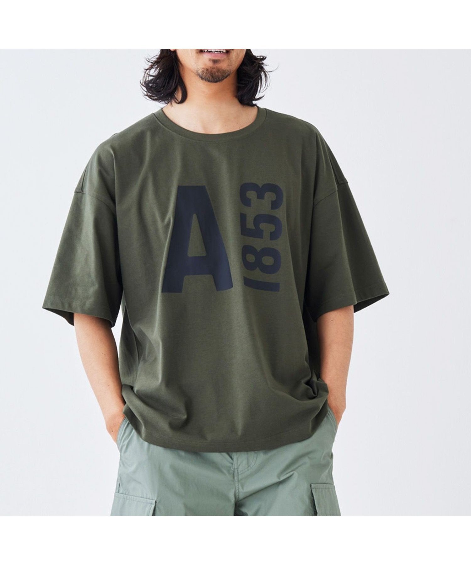 【エーグル/AIGLE】のヘビーウェイトコットン オーバーサイズ ビッグロゴ 半袖Tシャツ インテリア・キッズ・メンズ・レディースファッション・服の通販 founy(ファニー) 　ファッション　Fashion　レディースファッション　Fashion for Women　トップス・カットソー　Cut & Sew Tops　シャツ・ブラウス・オフィスカジュアル　Elegant Blouses & Button-Ups　ロングTシャツ・Tシャツ　Longline T-Shirts & Tees　トレンド　Trend, Trending Now　ビッグ　Big, Oversized　フィット　Fit, Slim Fit　ミックス　Mix, Mixed Style　リラックス　Relax, Relaxed Fit　ワイド　Wide, Wide Fit　半袖　Short Sleeve, Half Sleeve　ダークグリーン|ID: prp329100004742729 ipo3291000000034528911