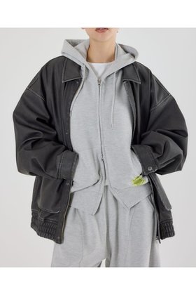 【ロデオクラウンズワイドボウル/RODEO CROWNS WIDE BOWL】の【UNISEX】ヴィンテージフェイクレザーブルゾン 人気、トレンドファッション・服の通販 founy(ファニー) ファッション Fashion レディースファッション Fashion for Women アウター Coat / Outerwear Collection ブルゾンジャケット・スポーティアウター Blouson Jackets ユニセックス Unisex, Genderless おすすめ Recommended / Our Picks インナー Innerwear ジャケット Jacket, Outerwear デニム Denim, Jeans Material マニッシュ Mannish, Boyish メンズ Men's, Menswear リアル Real, Realistic ワイド Wide, Wide Fit ヴィンテージ Vintage Style 秋 Autumn |ID:prp329100004742746