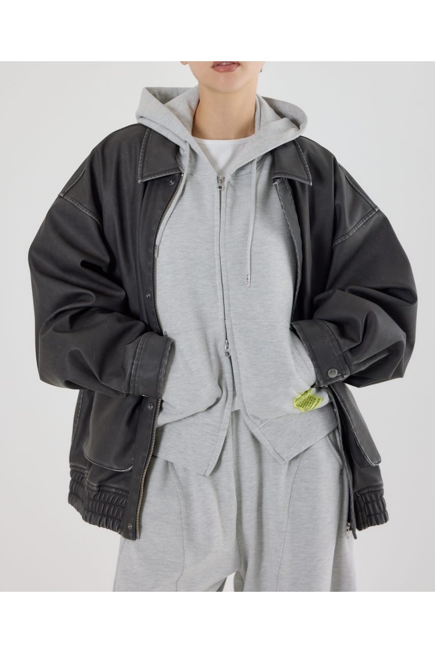 【ロデオクラウンズワイドボウル/RODEO CROWNS WIDE BOWL】の【UNISEX】ヴィンテージフェイクレザーブルゾン インテリア・キッズ・メンズ・レディースファッション・服の通販 founy(ファニー) 　ファッション　Fashion　レディースファッション　Fashion for Women　アウター　Coat / Outerwear Collection　ブルゾンジャケット・スポーティアウター　Blouson Jackets　ユニセックス　Unisex, Genderless　おすすめ　Recommended / Our Picks　インナー　Innerwear　ジャケット　Jacket, Outerwear　デニム　Denim, Jeans Material　マニッシュ　Mannish, Boyish　メンズ　Men's, Menswear　リアル　Real, Realistic　ワイド　Wide, Wide Fit　ヴィンテージ　Vintage Style　秋　Autumn　BLK|ID: prp329100004742746 ipo3291000000034272467