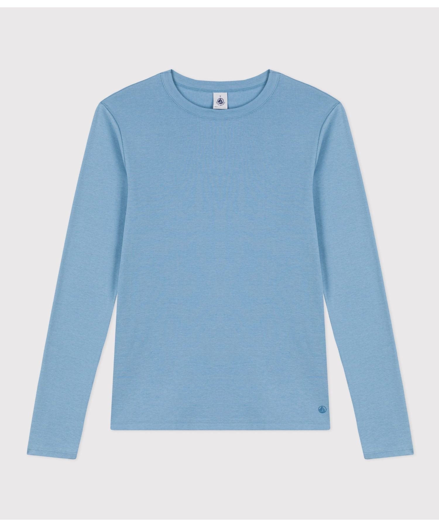 【プチバトー/PETIT BATEAU】のクルーネック長袖Tシャツ インテリア・キッズ・メンズ・レディースファッション・服の通販 founy(ファニー)  ファッション Fashion レディースファッション Fashion for Women トップス・カットソー Cut & Sew Tops シャツ・ブラウス・オフィスカジュアル Elegant Blouses & Button-Ups ロングTシャツ・Tシャツ Longline T-Shirts & Tees フィット Fit, Slim Fit プリント Print, Printed Pattern 人気 Popular, Best Seller 定番 Standard, Basic Item 長袖 Long Sleeve, Full Sleeve ライトブルー|ID: prp329100004742756 ipo3291000000034272551