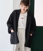 【コーエン/COEN】のTRオーバーサイズジャケット 人気、トレンドファッション・服の通販 founy(ファニー) ファッション Fashion レディースファッション Fashion for Women アウター Coat / Outerwear Collection レディースジャケット・軽アウター Jackets インナー Innerwear ジャケット Jacket, Outerwear セットアップ Set-Up, Coordinated Outfit デニム Denim, Jeans Material ドレープ Drape, Draping Fabric ビッグ Big, Oversized ポケット Pocket, Pocket Detail ロング Long, Long-Length エレガント 上品 Elegant thumbnail BLACK|ID: prp329100004742812 ipo3291000000034444552
